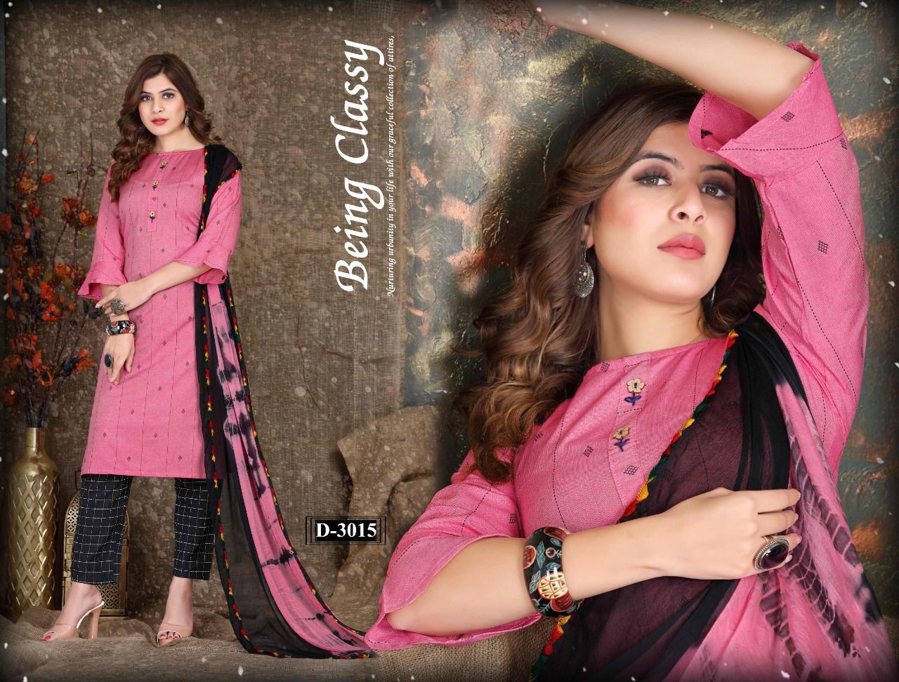 Harlin 3011 Designer Ethnic Wear Cotton Latest Ready Made Salwar Suit Collection